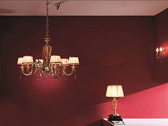 Kronleuchter mit Swarovski-Kristallen Impero L8 Schirm Euroluce Lampadari Fabrik EUROLUCE LAMPADARi aus Italien
