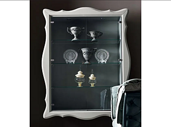 Vitrine aus Slate mit Glastüren und Holzrahmen CORTEZARI ALICE 532- G