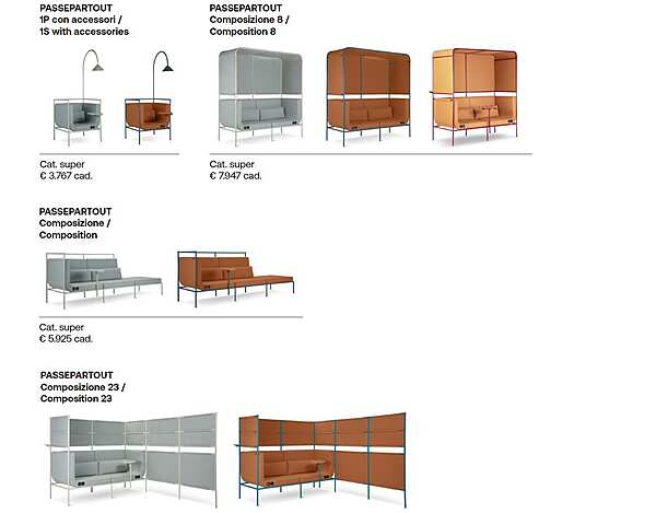 Modulares Stoffarmchair Passepartout Adrenalina Fabrik ADRENALINA aus Italien. Foto №11