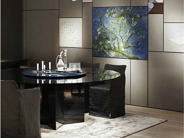 Runder Glastisch mit Lazy Susan Gallotti&Radice YOL Fabrik Gallotti & Radice aus Italien. Foto №3