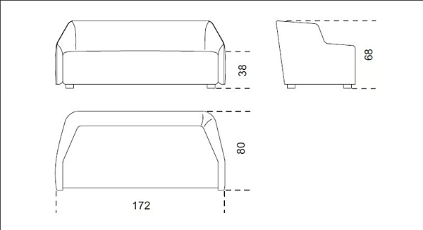 Zweisitzer Samtsofa mit weicher Rückenlehne Gallotti&Radice FIRST Fabrik Gallotti & Radice aus Italien. Foto №3