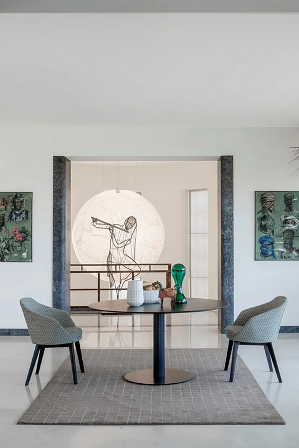 Stoffstuhl mit Armlehnen Cappellini Marfa Fabrik Cappellini aus Italien. Foto №11