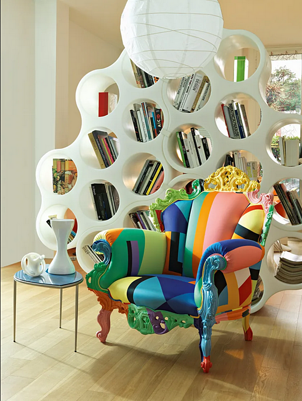 Modularer Bücherregal aus Polyethylen beidseitig Cappellini Cloud C5_1 Fabrik Cappellini aus Italien. Foto №7