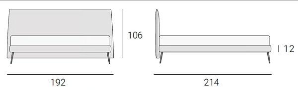 Doppelbett mit gepolstertem Kopfteil aus Stoff Altrenotti LOD Fabrik Altrenotti aus Italien. Foto №6