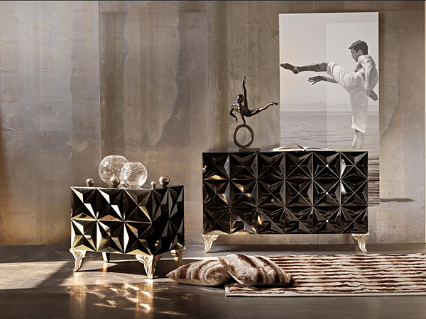 Holzkommode mit Diamant-Design Bizzotto Italia Fabrik Bizzotto Italia aus Italien. Foto №3
