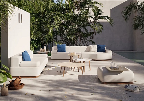 Gartenstoffsofa mit weicher Rückenlehne FORMITALIA KSAMIL KSAMIL 255 Fabrik FORMITALIA aus Italien. Foto №2