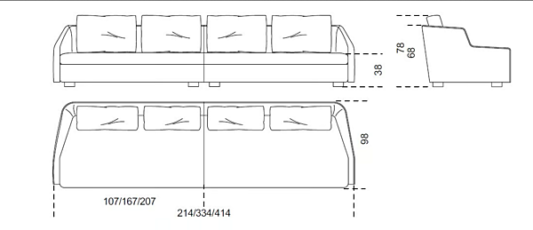 Modularer Samtsofa First Gallotti&Radice Fabrik Gallotti & Radice aus Italien. Foto №4