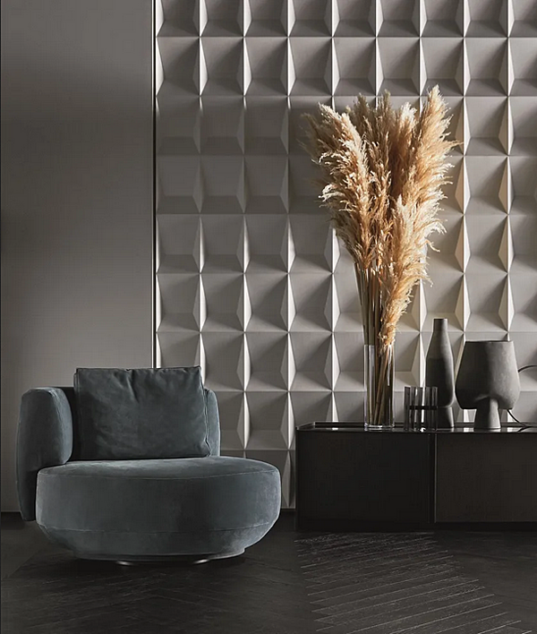 Drehbares Polsterarmchair aus Stoff Audrey Gallotti&Radice Fabrik Gallotti & Radice aus Italien. Foto №2