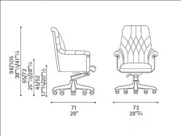 Tufted Lederstuhl Oxford POLTRONA FRAU Fabrik POLTRONA FRAU aus Italien. Foto №8