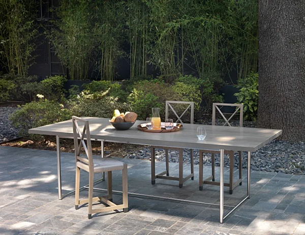 Rechteckiger Tisch aus Iroko FLEXFORM Levante Fabrik FLEXFORM aus Italien. Foto №5