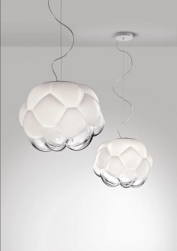 Glas Pendelleuchte Cloudy Fabbian F21 A02 71 Fabrik Fabbian aus Italien. Foto №11
