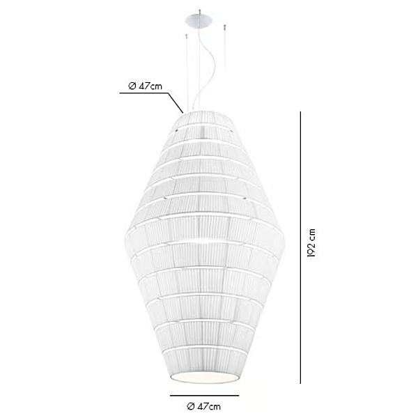 Stoff Pendelleuchte Layers AXOLIGHT Fabrik Axolight aus Italien. Foto №9