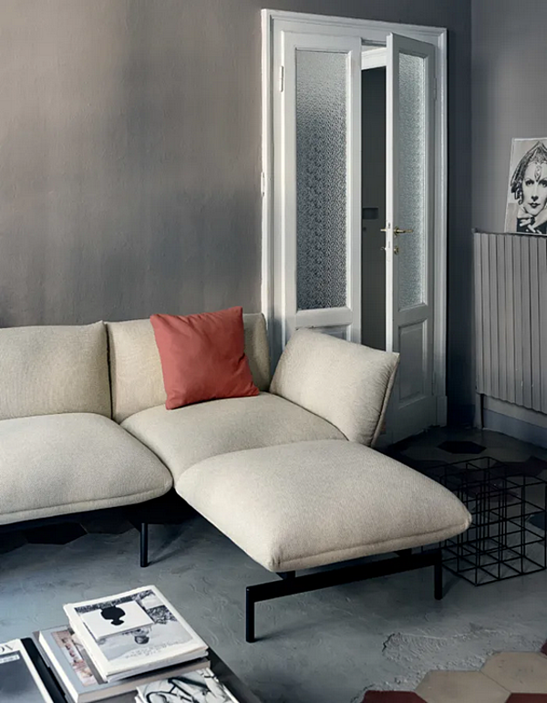 Dreisitzer Stoffsofa mit Chaiselongue Kristalia Tenso Fabrik Kristalia aus Italien. Foto №2