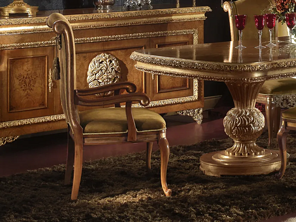 Stoffstuhl mit Armlehnen A.R. Arredamenti Royal 709 Fabrik A.R.ARREDAMENTI SRL aus Italien. Foto №2