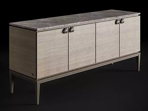 Marmor und Holz Sideboard mit Türen Dragonfly CPRN HOMOOD D625 Fabrik CPRN HOMOOD aus Italien. Foto №3