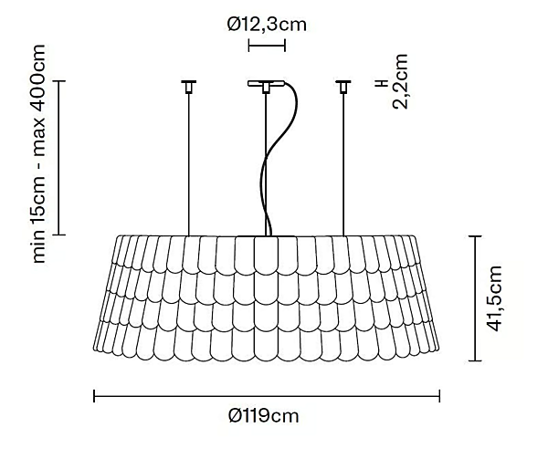 Pendelleuchte aus Kunststoff Roofer Fabbian Fabrik Fabbian aus Italien. Foto №13