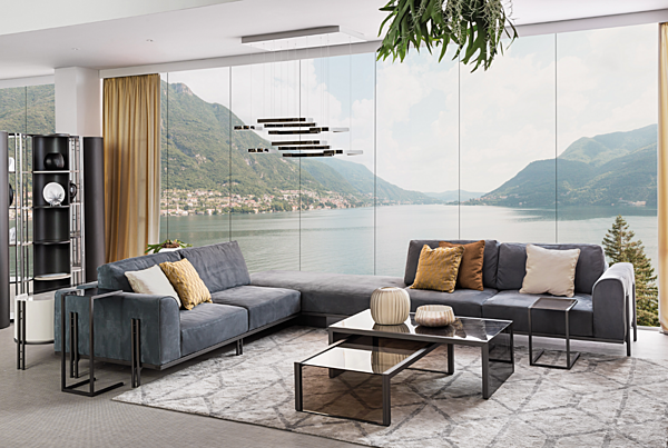 Ecksofa aus Leder mit Ikat-Muster Bizzotto Italia Fabrik Bizzotto Italia aus Italien. Foto №5