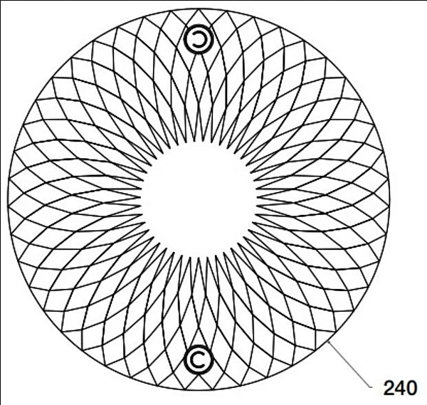 Runder Teppich aus Stoff mit geometrischen Formen in Blau Moon CPRN HOMOOD B146, B147 Fabrik CPRN HOMOOD aus Italien. Foto №5