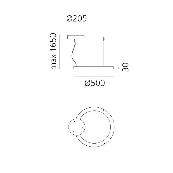 Dimmbare Pendelleuchte Ripple Artemide Fabrik Artemide aus Italien. Foto №9