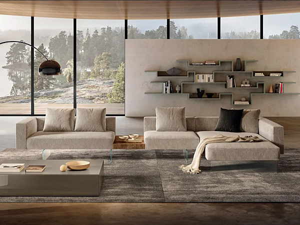 Modularer Stoffsofa mit Chaiselongue AIR 2687 LAGO 2687 Fabrik LAGO aus Italien. Foto №1