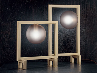 Tischlampe aus Metall und Pyrex Rhythm von Euroluce Lampadari
