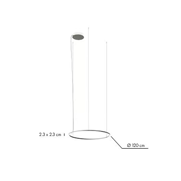 Pendelleuchte aus Aluminium mit LED AXOLIGHT U-LIGHT Fabrik Axolight aus Italien. Foto №4