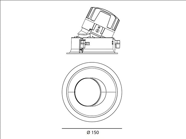 LED verstellbarer runder Aluminium Spot Alles Artemide Fabrik Artemide aus Italien. Foto №18