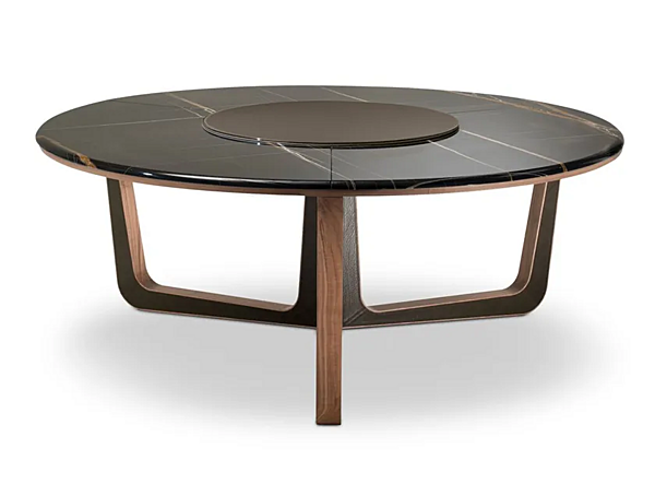 Runder Esstisch aus Marmor mit Lazy Susan I 4 Mariani Ascot Fabrik i 4 Mariani aus Italien. Foto №3