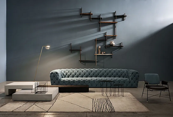Sofa mit gepolsterter Rückenlehne aus Leder BAXTER Chester Moon Fabrik BAXTER aus Italien. Foto №12