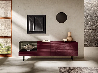 Glas Sideboard 36E8 mit LAGO Kollektion 1324 Fabrik LAGO aus Italien