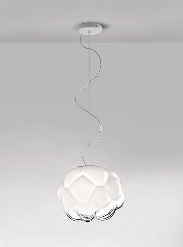 Glas Pendelleuchte Cloudy Fabbian F21 A01 71 Fabrik Fabbian aus Italien. Foto №3