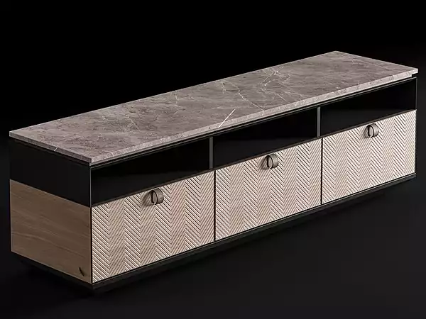 Marmor und Holz TV-Schrank Sideboard Dragonfly CPRN HOMOOD D640 Fabrik CPRN HOMOOD aus Italien. Foto №3