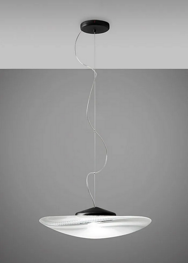 LED Pendelleuchte aus geblasenem Glas Fabbian Loop Fabrik Fabbian aus Italien. Foto №8