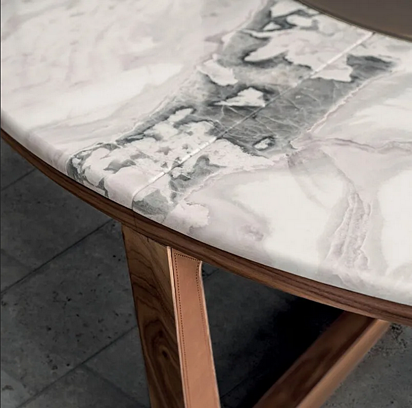 Runder Esstisch aus Marmor mit Lazy Susan I 4 Mariani Ascot Fabrik i 4 Mariani aus Italien. Foto №8