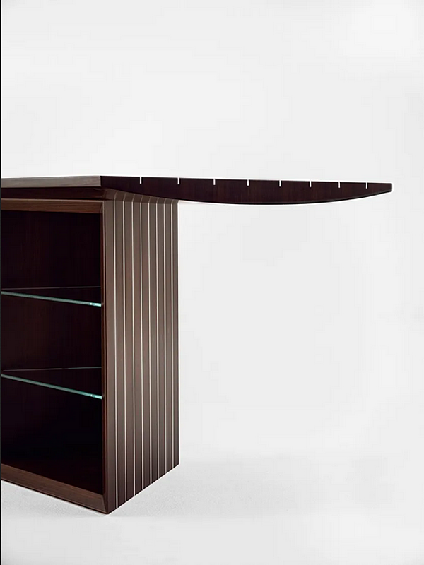 Rechteckiger Schreibtisch aus Rosenholz Gallotti&Radice Prism Fabrik Gallotti & Radice aus Italien. Foto №4