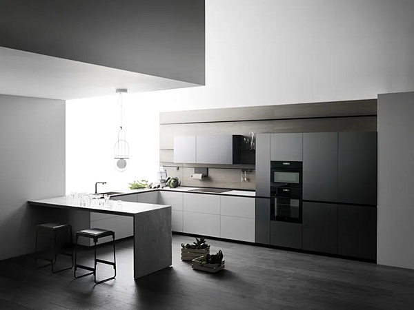 Fitted Küche ohne Griffe Angel Skin VALCUCINE Forma Mentis Fabrik VALCUCINE aus Italien. Foto №2