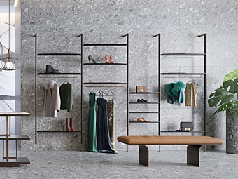 Wandregal aus Holz und Glas Nima Borzalino Wandregal aus Holz und Glas Nima Borzalino Fabrik Borzalino aus Italien