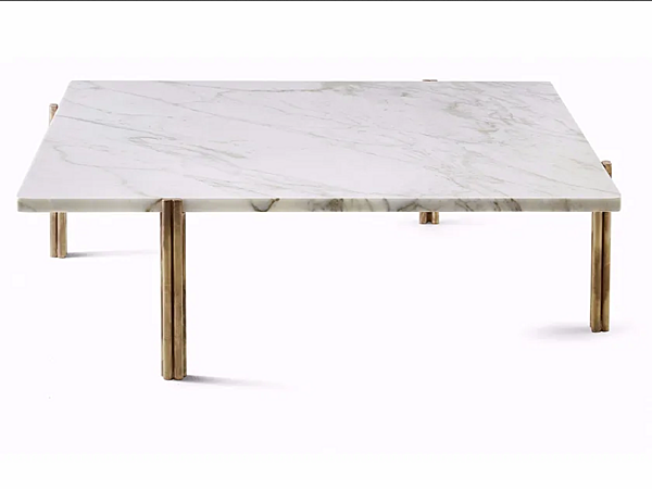 Niedriger quadratischer Couchtisch aus Marmor Gallotti&Radice Twelve Fabrik Gallotti & Radice aus Italien. Foto №1