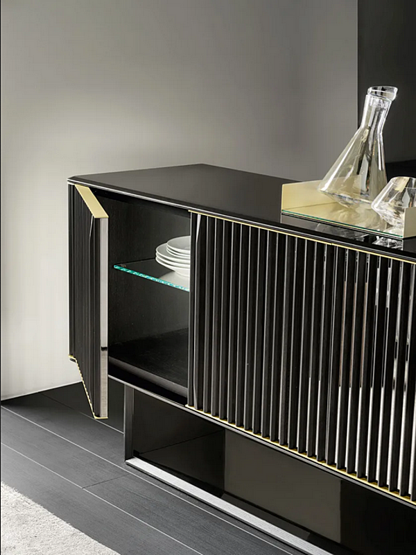 Sideboard aus Edelstahl und Holz Gallotti&Radice 5th Avenue Credence Fabrik Gallotti & Radice aus Italien. Foto №3