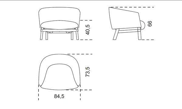 Stoffarmstuhl mit Armlehnen von Gallotti Radice Livre Armchair Fabrik Gallotti & Radice aus Italien. Foto №9
