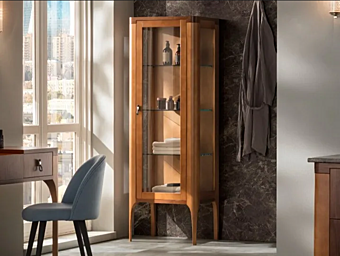 Freistehender Badezimmerschrank aus Holz und Glas Majestic Gaia Mobili Fabrik GAIA aus Italien