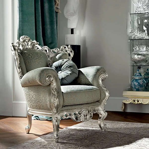 Sessel mit Armlehnen aus Stoff Modenese Luxury Interiors 12410 Fabrik MODENESE GASTONE aus Italien. Foto №2