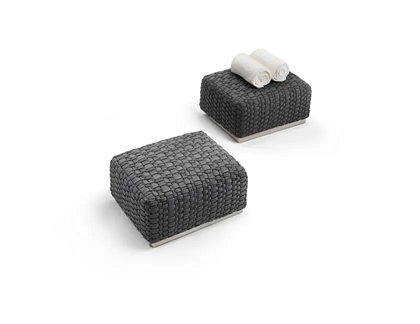 Quadratischer Gartenpouf aus synthetischen Fasern FLEXFORM Phuket Fabrik FLEXFORM aus Italien. Foto №3