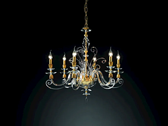 Kronleuchter mit Swarovski-Kristallen Alicante Satin L6 Euroluce Lampadari