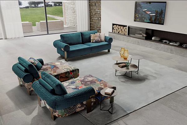 Zweisitzer Sofas aus Stoff Kabuki Marinelli Home 1324 Fabrik Marinelli Home aus Italien. Foto №8