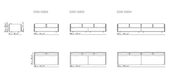 Dreisitzer Sofas aus Stoff mit abnehmbarem Bezug FLEXFORM EDMOND Fabrik FLEXFORM aus Italien. Foto №4