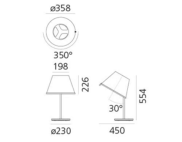 Schreibtischlampe aus Pergamentpapier Artemide Choose Fabrik Artemide aus Italien. Foto №8