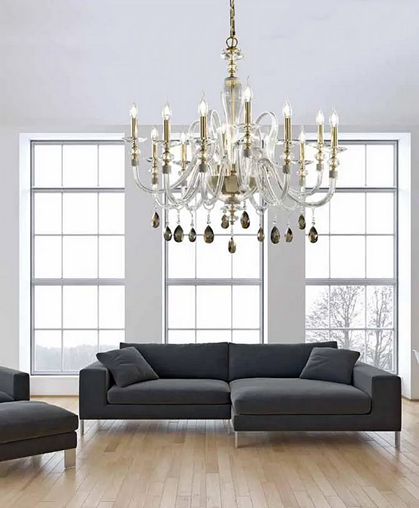 Kristalllüster mit Swarovski-Kristallen Amelie L8 4 Euroluce Lampadari Fabrik EUROLUCE LAMPADARi aus Italien. Foto №2