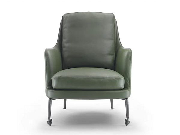 Lederarmchair mit Rollen FLEXFORM Marley Fabrik FLEXFORM aus Italien. Foto №1