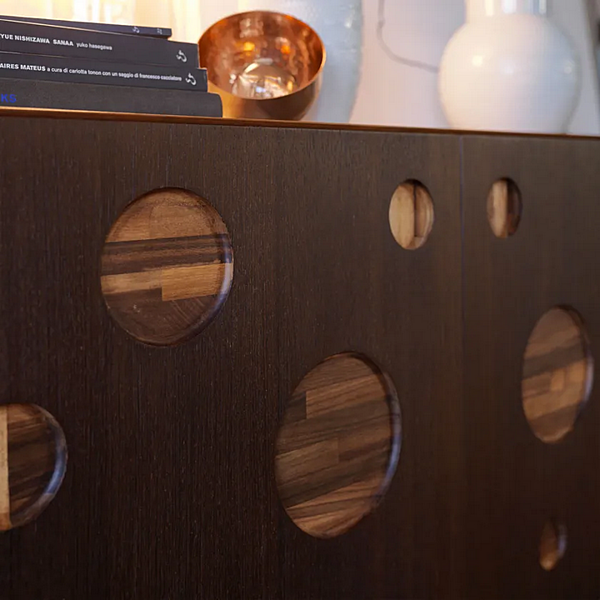 Walnuss Sideboard mit Türen DALE Lauta Cerchio A 156 Fabrik DALE aus Italien. Foto №2
